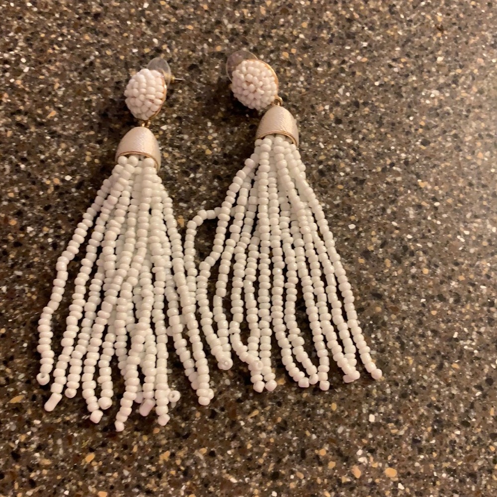 BaubleBar White Beaded Earrings